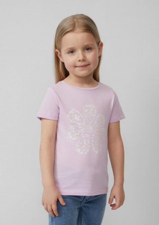 s.Oliver T-Shirt mit Glitzerprint - lavendel