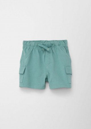 s.Oliver Cargo-Shorts aus Baumwolle mit elastischem Bund - helles petrol