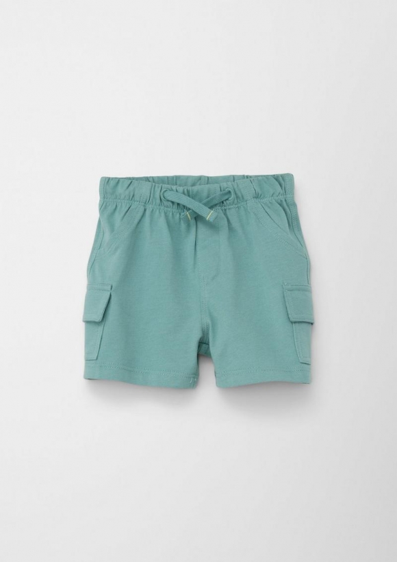 s.Oliver Cargo-Shorts aus Baumwolle mit elastischem Bund - helles petrol