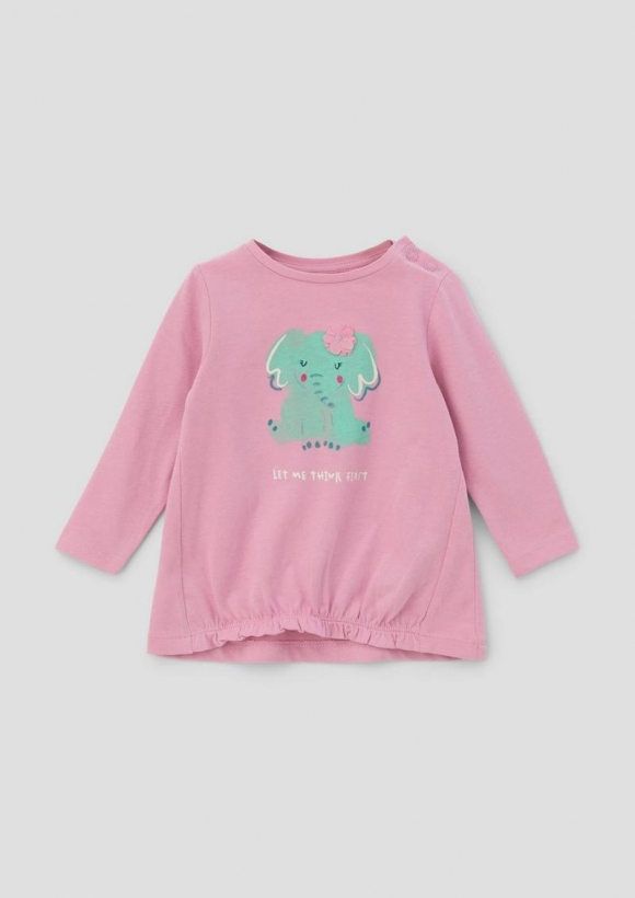 s.Oliver Longsleeve mit Artwork - rosa