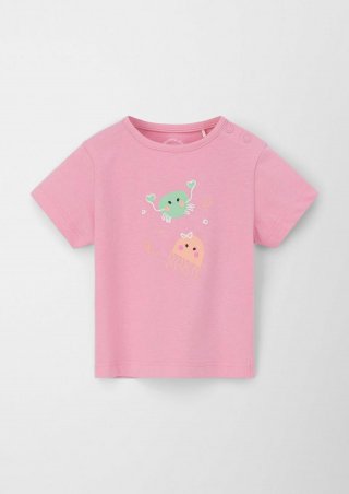 s.Oliver T-Shirt mit Grafik-Print - rosa