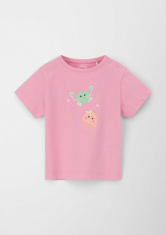 s.Oliver T-Shirt mit Grafik-Print - rosa