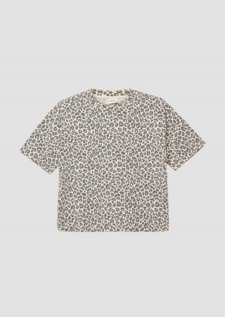 s.Oliver T-Shirt im Boxy Fit mit All-over-Print - creme