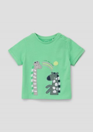 s.Oliver T-Shirt mit Artwork - hellgrün