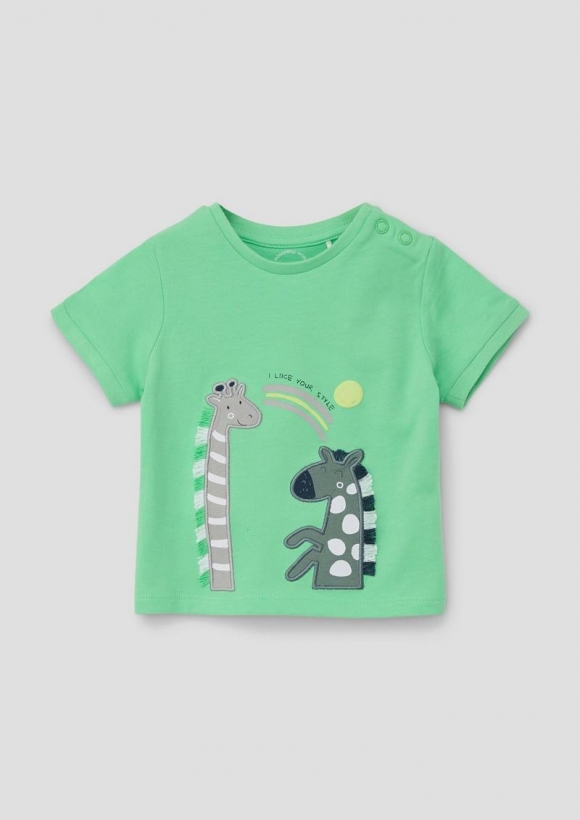s.Oliver T-Shirt mit Artwork - hellgrün