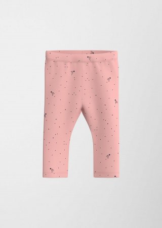 s.Oliver Thermofleece-Leggings mit Allover-Print - rosa