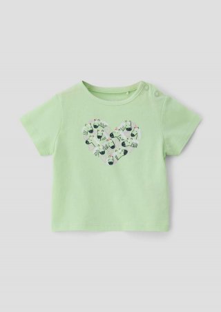 s.Oliver T-Shirt mit Frontprint - hellgrün