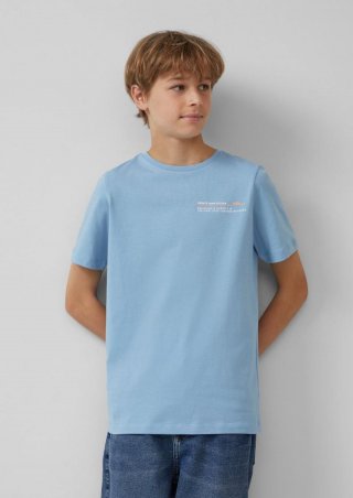 s.Oliver T-Shirt mit Frontprint - himmelblau