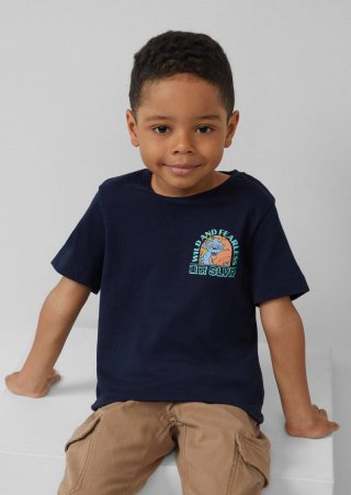 s.Oliver T-Shirt aus Baumwolle mit Frontprint - navy