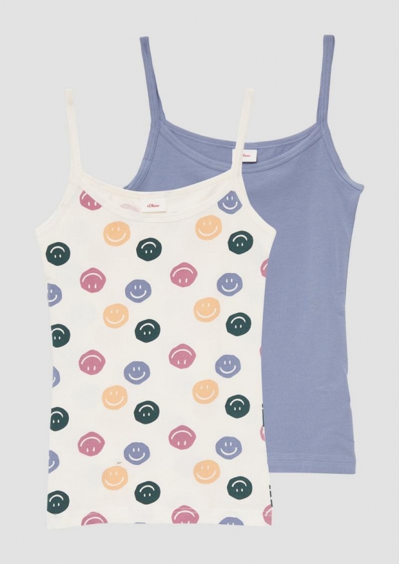 s.Oliver Top im Doppelpack - creme