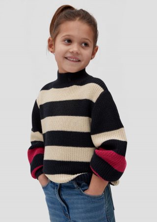 s.Oliver Strickpulli in Colour-Blocking-Optik - navy