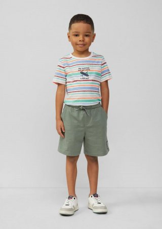 s.Oliver Weite Jersey-Bermuda mit verstellbarem Bund - olivgrün