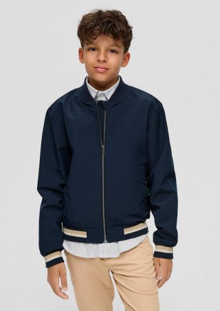 s.Oliver Leicht gefütterter Blouson mit Streifen-Details - navy