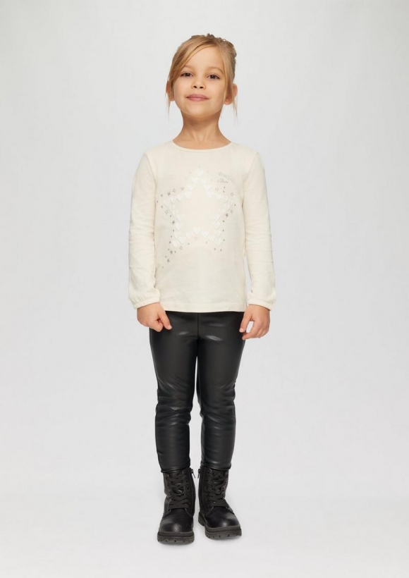 s.Oliver Softe Leggings aus Lederimitat - schwarz