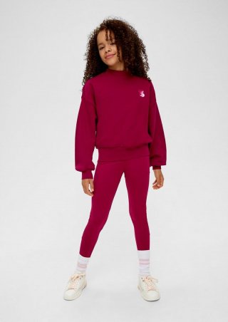 s.Oliver Slim: Hose aus Interlockjersey - fuchsia