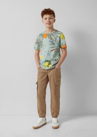 s.Oliver Cargohose Pete / Regular Fit / Mid Rise / Straight Leg / Elastikbund - sandstein