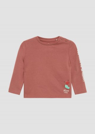 s.Oliver Longsleeve mit Front- und Ärmelprint - rubinrot