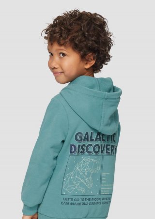 s.Oliver Wärmender Hoodie mit Glow-in-the-Dark-Effekt - petrol