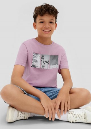 s.Oliver T-Shirt mit Fotoprint - flieder