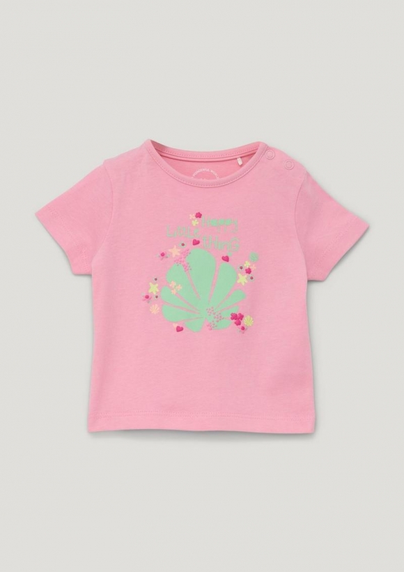s.Oliver T-Shirt mit Frontprint - rosa
