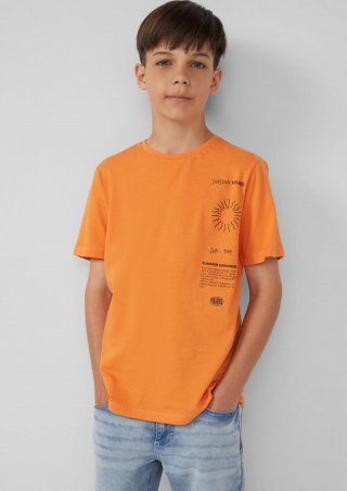 s.Oliver Jersey-T-Shirt mit Frontprint - bernstein
