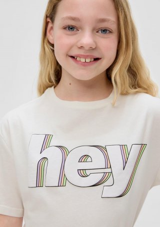 s.Oliver T-Shirt mit Frontprint - creme