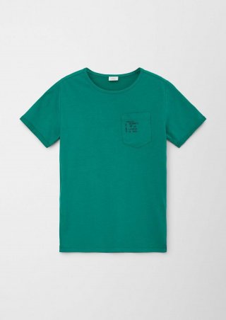 s.Oliver T-Shirt mit Print-Detail - smaragd