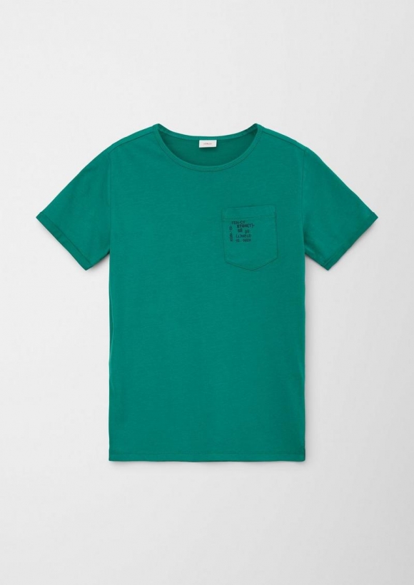 s.Oliver T-Shirt mit Print-Detail - smaragd