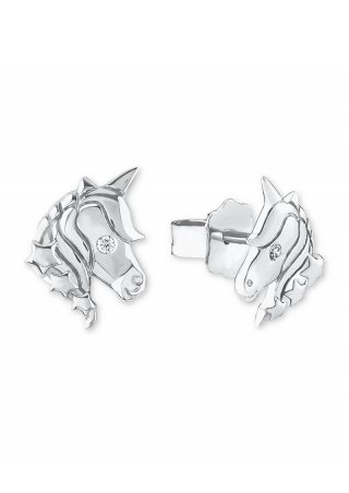 s.Oliver Silber-Ohrstecker mit Einhorn-Motiv - silber