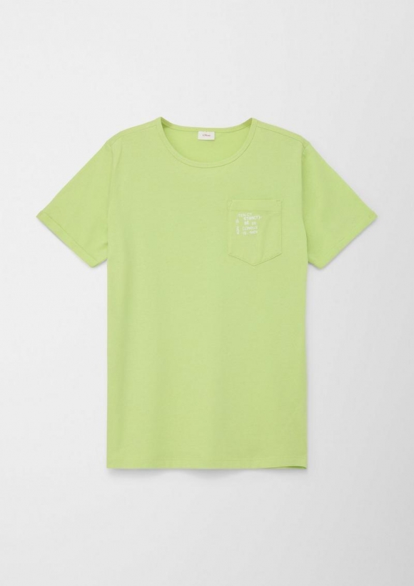 s.Oliver T-Shirt mit Print-Detail - limettengrün