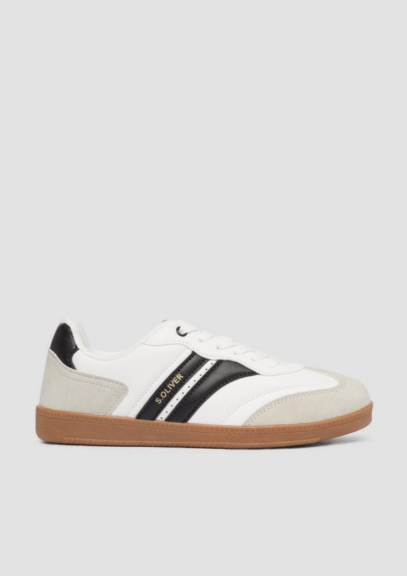 s.Oliver Sneaker mit Kontrast-Details - weiß