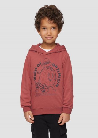 s.Oliver Oversized Hoodie mit Frontprint - rubinrot
