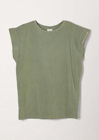 s.Oliver T-Shirt mit Wascheffekt - tannengrün