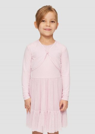 s.Oliver Festlicher Bolero mit Blumenknopf - zartrosa