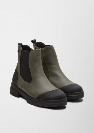 s.Oliver Stiefeletten mit Teddyfutter - olivgrün