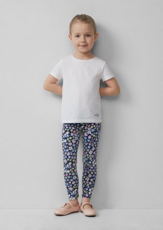 s.Oliver Leggings mit All-over-Print aus Baumwollstretch - navy