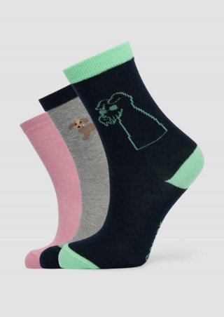 s.Oliver 3er-Pack Socken - grau meliert