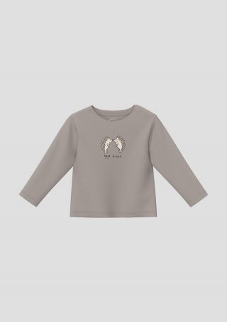 s.Oliver Unisex Baumwollshirt mit Frontprint - anthrazit