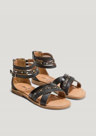 s.Oliver Riemchen-Sandalen mit Schmucksteinen - 098