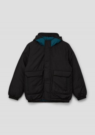 s.Oliver Jacke mit reflektierenden Details im Loose Fit - schwarz
