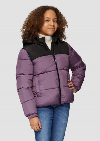 s.Oliver Steppjacke mit Fleecefutter und abnehmbarer Kapuze - flieder
