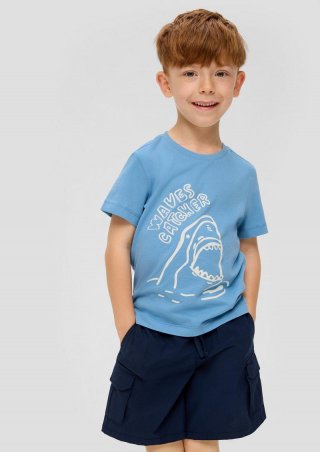 s.Oliver T-Shirt mit Frontprint - hellblau
