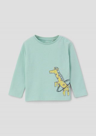 s.Oliver Longsleeve mit Artwork - ozeangrün
