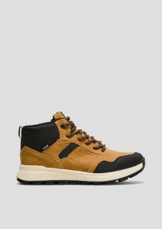 s.Oliver Tex-Boots im Materialmix - cognac