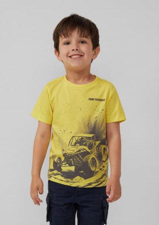 s.Oliver T-Shirt aus Baumwollmix mit Frontprint - gelb