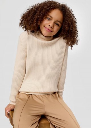 s.Oliver Pullover aus Viskosemix - helles sand