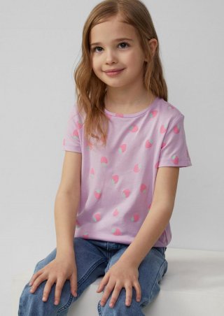 s.Oliver T-Shirt mit All-over-Print im Loose Fit - rosa