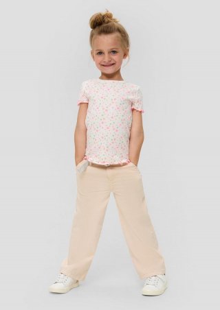 s.Oliver Elastische Hose aus Twill - helles sand