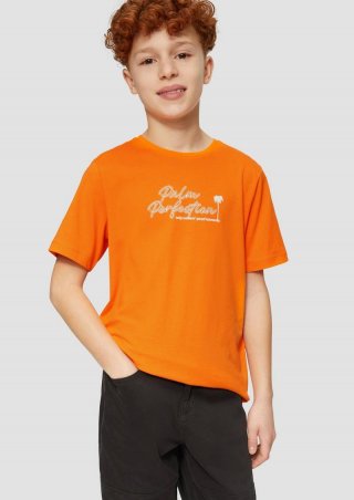 s.Oliver T-Shirt mit Frontprint - orange