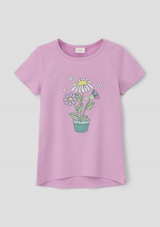 s.Oliver T-Shirt mit Frontprint - rosa